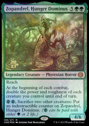 Zopandrel, Hunger Dominus [Phyrexia: All Will Be One Prerelease Promos] | North Game Den
