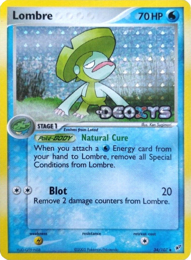 Lombre (34/107) (Stamped) [EX: Deoxys] | North Game Den