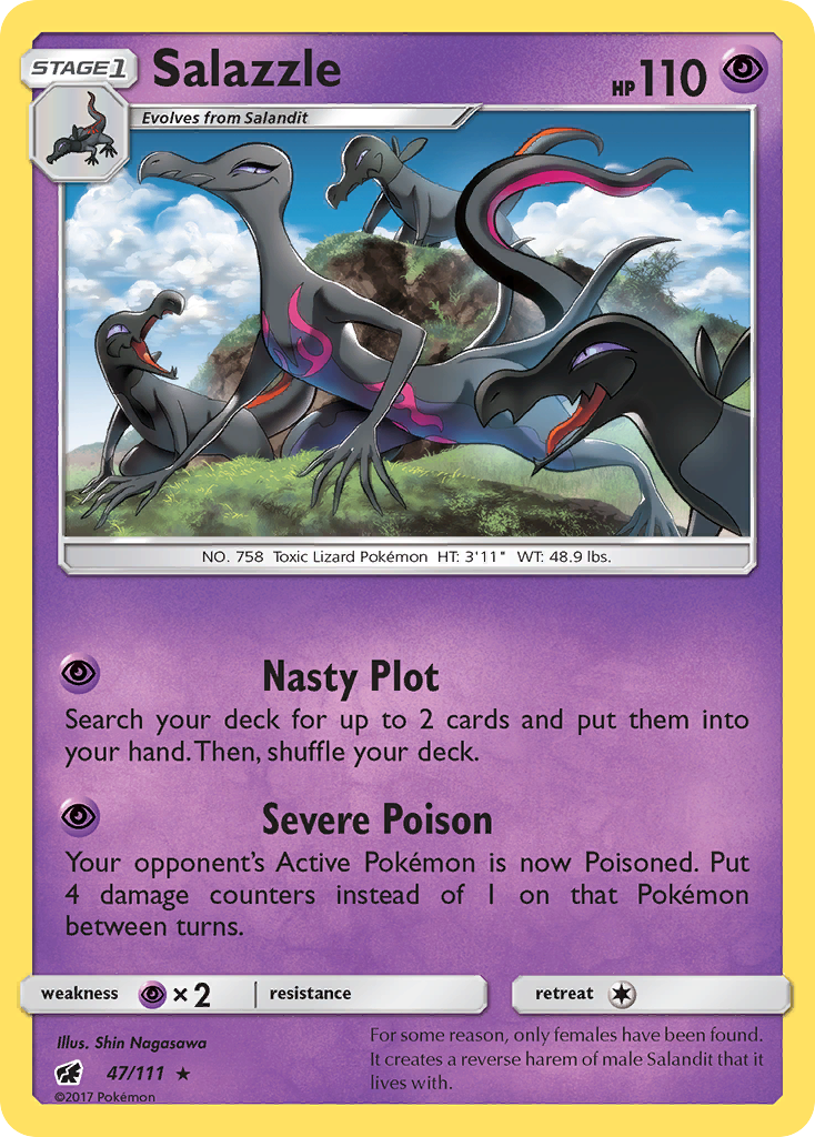 Salazzle (47/111) [Sun & Moon: Crimson Invasion] | North Game Den