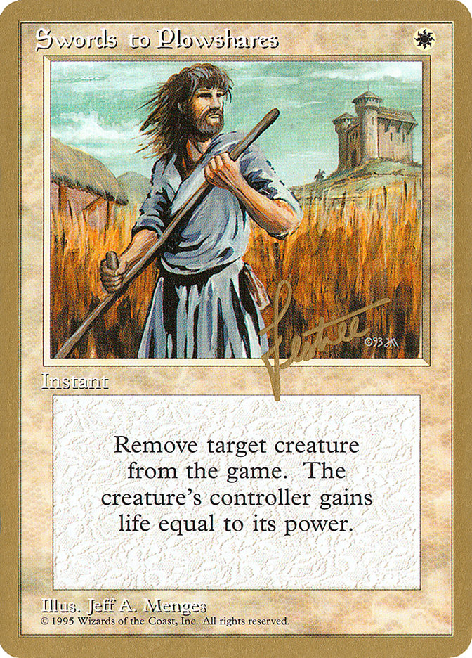 Swords to Plowshares (Bertrand Lestree) [Pro Tour Collector Set] | North Game Den