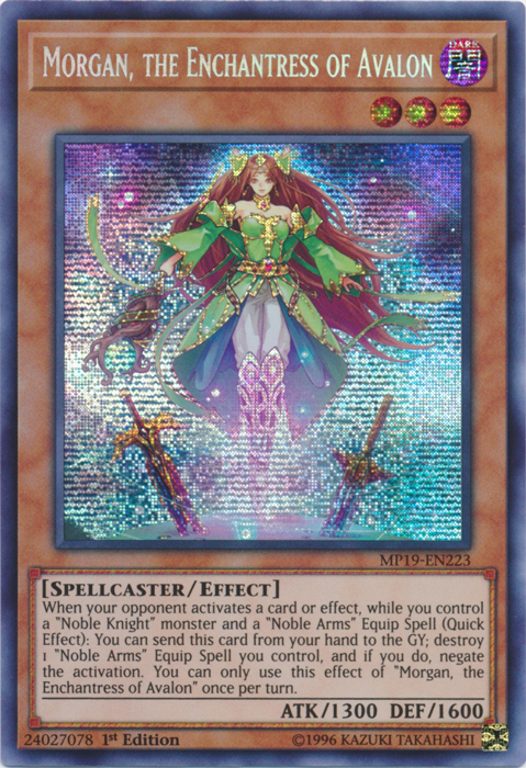 Morgan, the Enchantress of Avalon [MP19-EN223] Prismatic Secret Rare | North Game Den