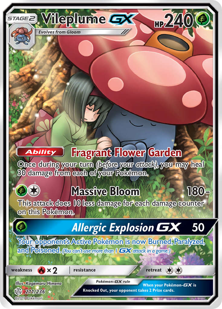 Vileplume GX (211/236) [Sun & Moon: Cosmic Eclipse] | North Game Den