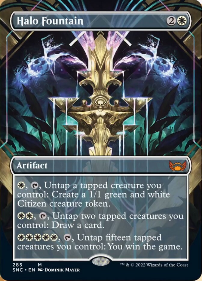 Halo Fountain (Borderless Alternate Art) [Streets of New Capenna] | North Game Den