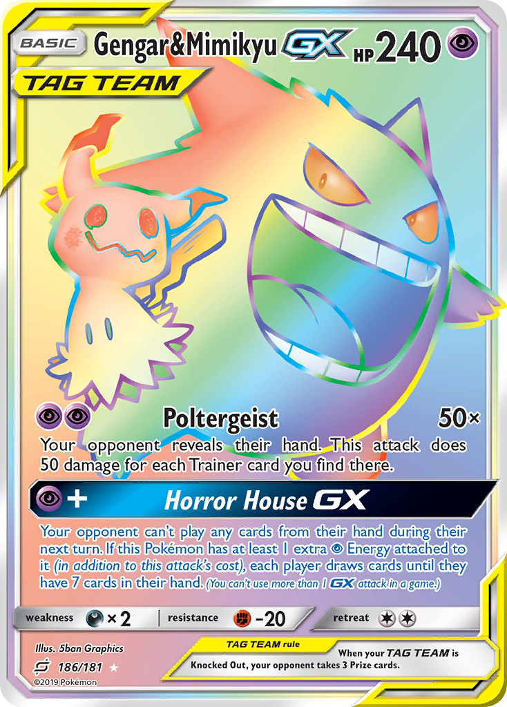 Gengar & Mimikyu GX (186/181) [Sun & Moon: Team Up] | North Game Den