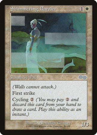 Shimmering Barrier [Urza's Saga] | North Game Den