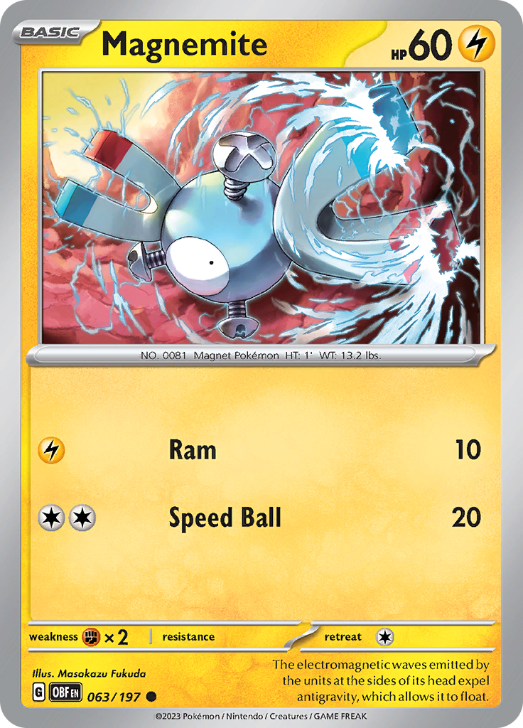 Magnemite (063/197) [Scarlet & Violet: Obsidian Flames] | North Game Den