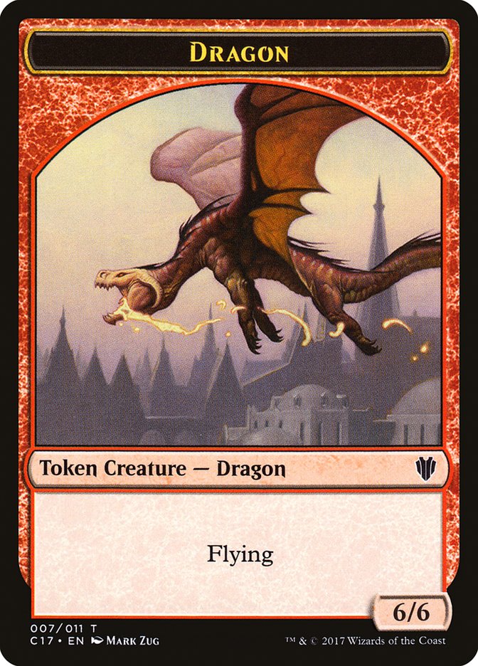 Cat Dragon // Dragon (007) Double-sided Token [Commander 2017 Tokens] | North Game Den