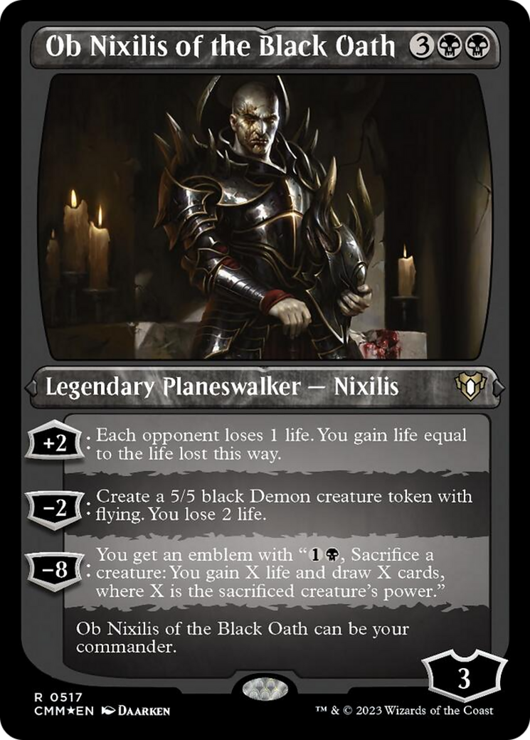 Ob Nixilis of the Black Oath (Foil Etched) [Commander Masters] | North Game Den