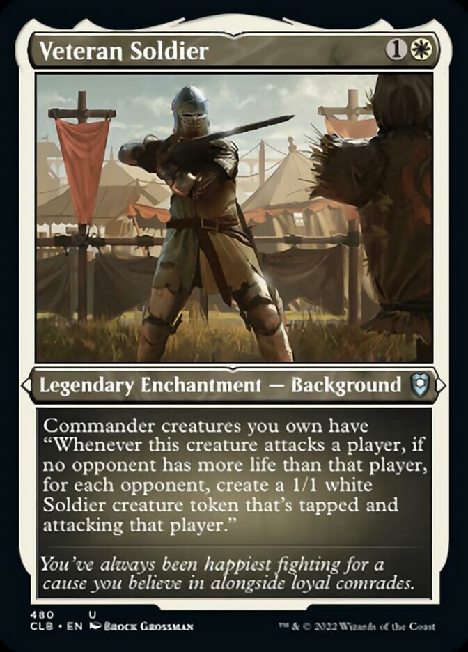 Veteran Soldier (Foil Etched) [Commander Legends: Battle for Baldur's Gate] | North Game Den