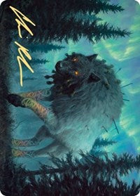 Sarulf, Realm Eater Art Card (Gold-Stamped Signature) [Kaldheim: Art Series] | North Game Den