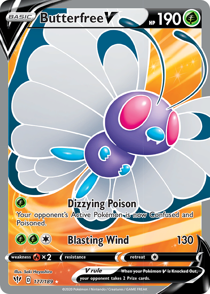 Butterfree V (177/189) [Sword & Shield: Darkness Ablaze] | North Game Den