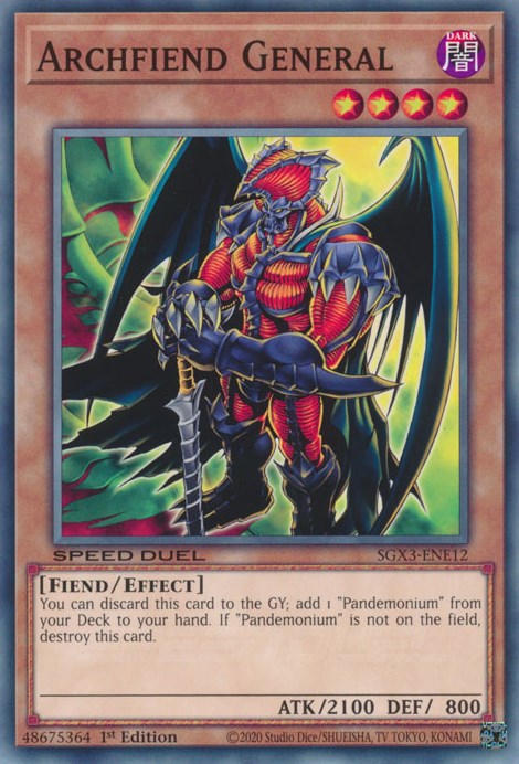 Archfiend General [SGX3-ENE12] Common | North Game Den