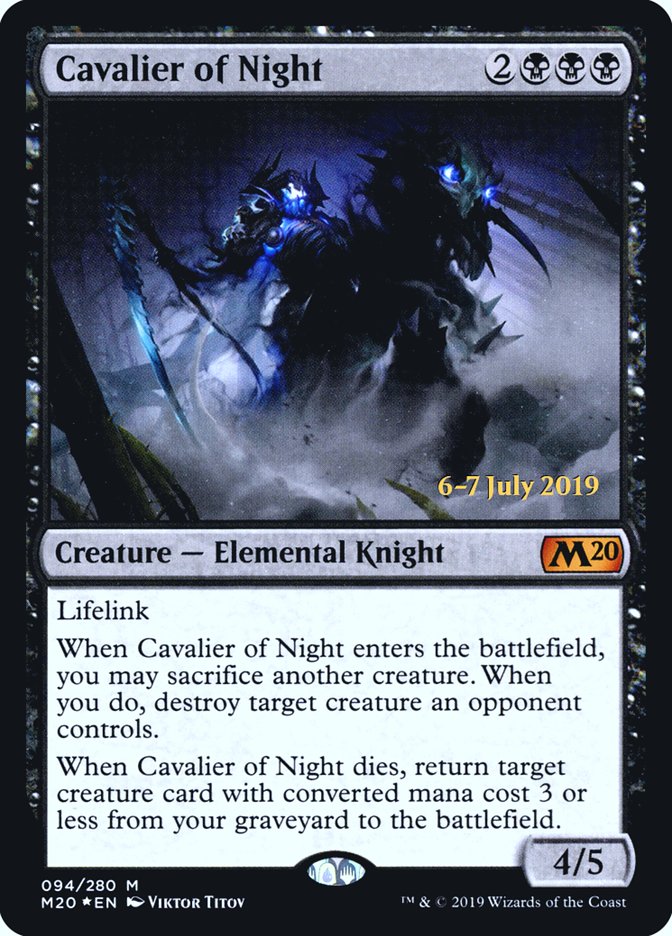 Cavalier of Night  [Core Set 2020 Prerelease Promos] | North Game Den