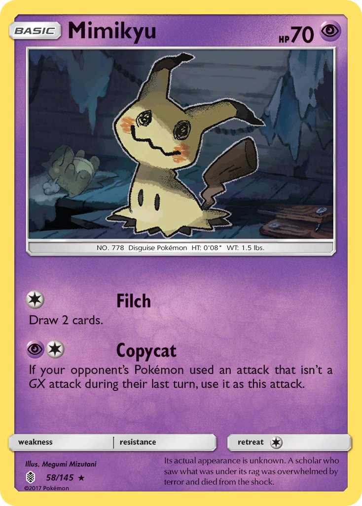 Mimikyu (58/145) (Theme Deck Exclusive) [Sun & Moon: Guardians Rising] | North Game Den