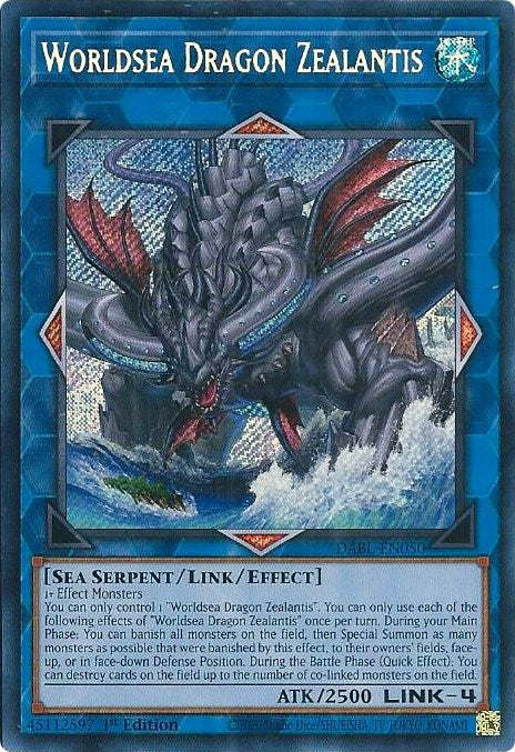 Worldsea Dragon Zealantis [DABL-EN050] Secret Rare | North Game Den