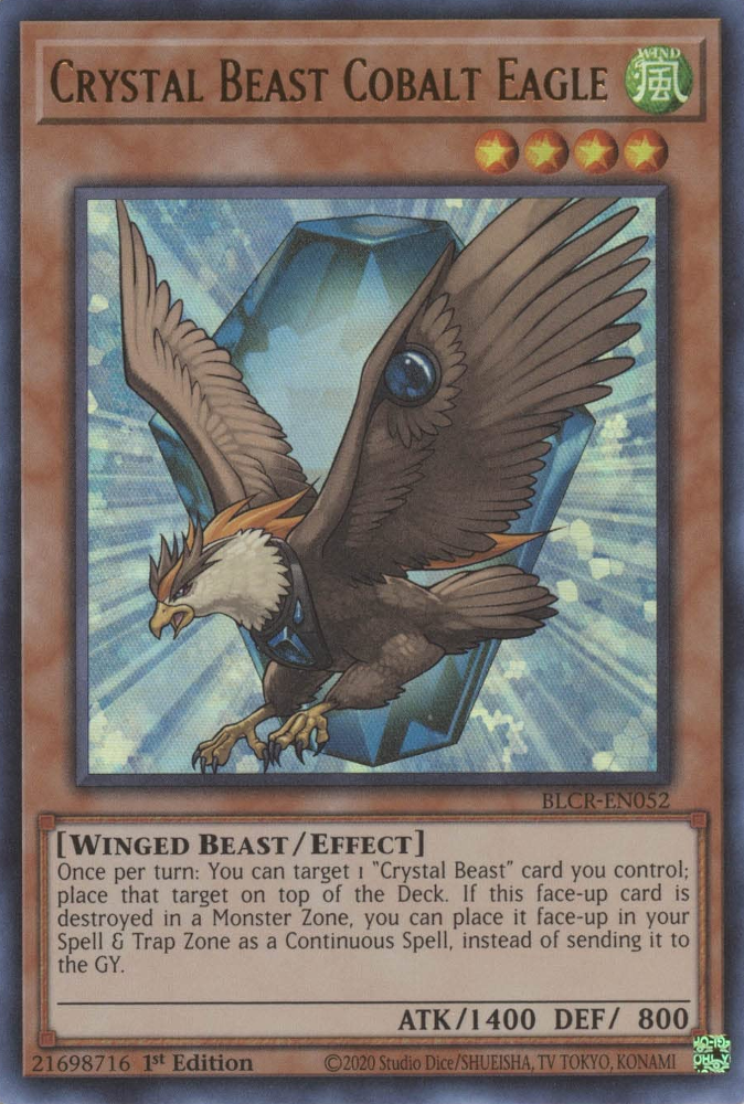 Crystal Beast Cobalt Eagle [BLCR-EN052] Ultra Rare | North Game Den