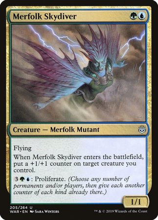 Merfolk Skydiver [War of the Spark] | North Game Den