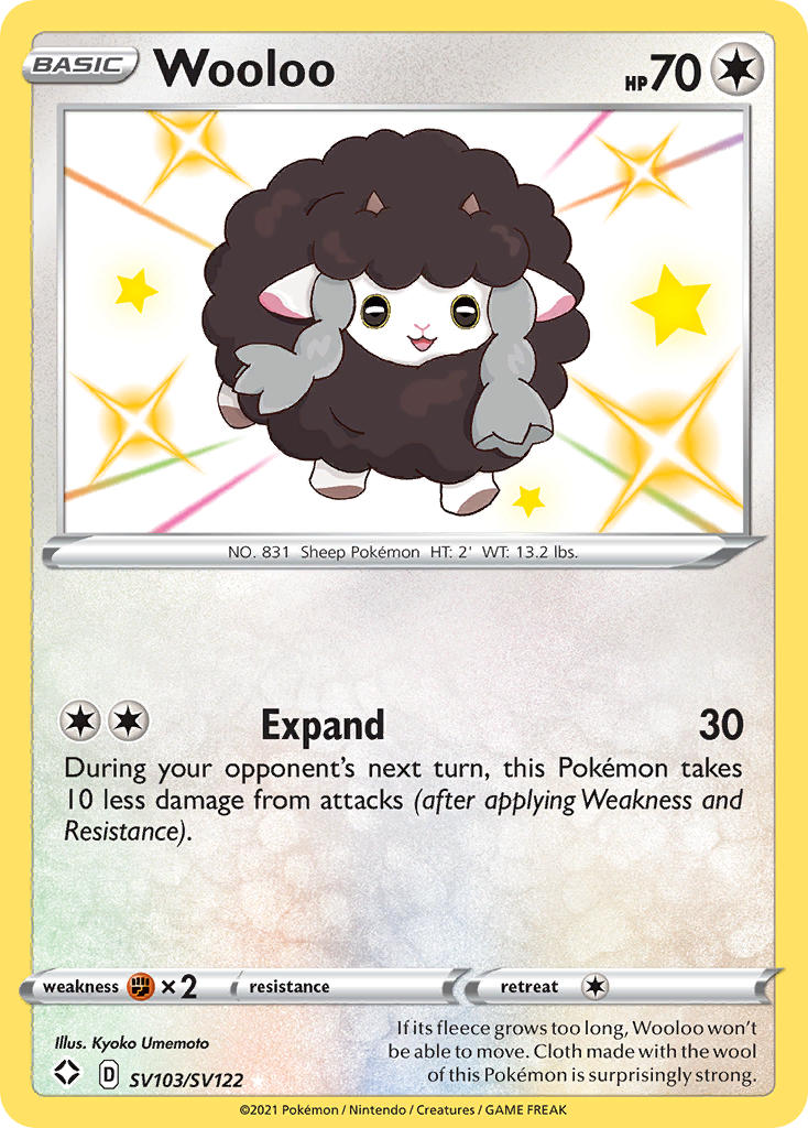 Wooloo (SV103/SV122) [Sword & Shield: Shining Fates] | North Game Den