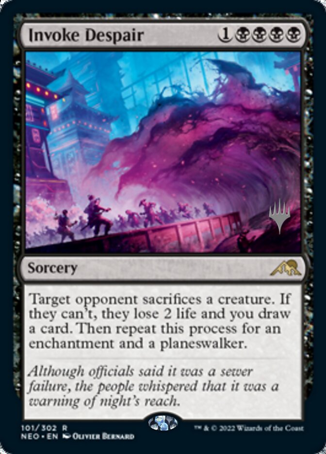 Invoke Despair (Promo Pack) [Kamigawa: Neon Dynasty Promos] | North Game Den