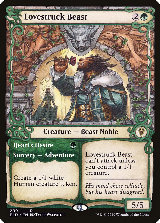 Lovestruck Beast // Heart's Desire (Showcase) [Throne of Eldraine] | North Game Den