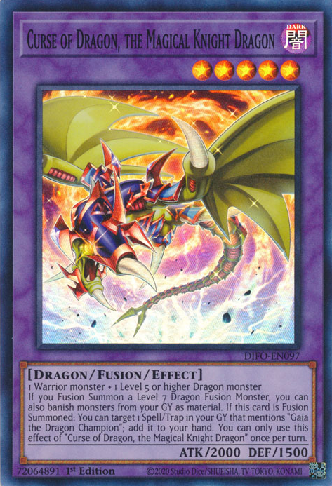 Curse of Dragon, the Magical Knight Dragon [DIFO-EN097] Super Rare | North Game Den