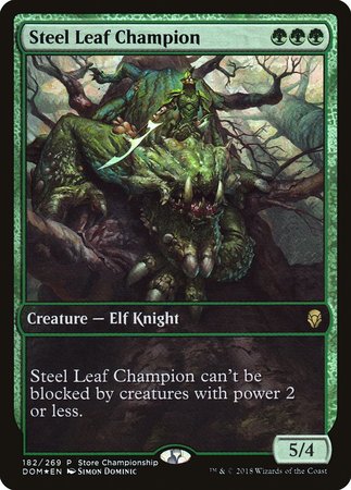 Steel Leaf Champion [Dominaria Promos] | North Game Den