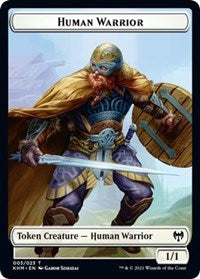 Human Warrior // Bear Double-sided Token [Kaldheim Tokens] | North Game Den