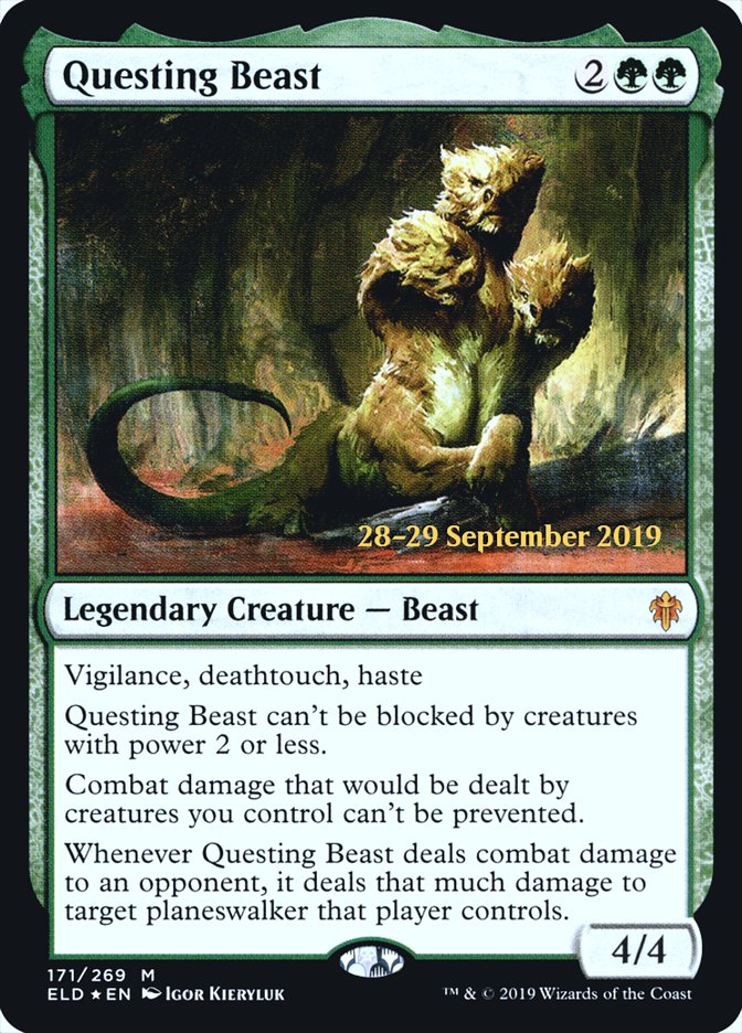 Questing Beast  [Throne of Eldraine Prerelease Promos] | North Game Den