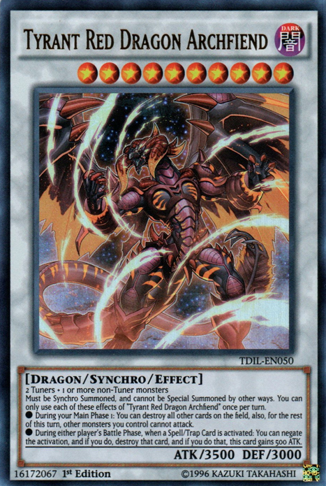 Tyrant Red Dragon Archfiend [TDIL-EN050] Ultra Rare | North Game Den