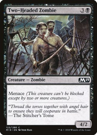 Two-Headed Zombie [Core Set 2019] | North Game Den