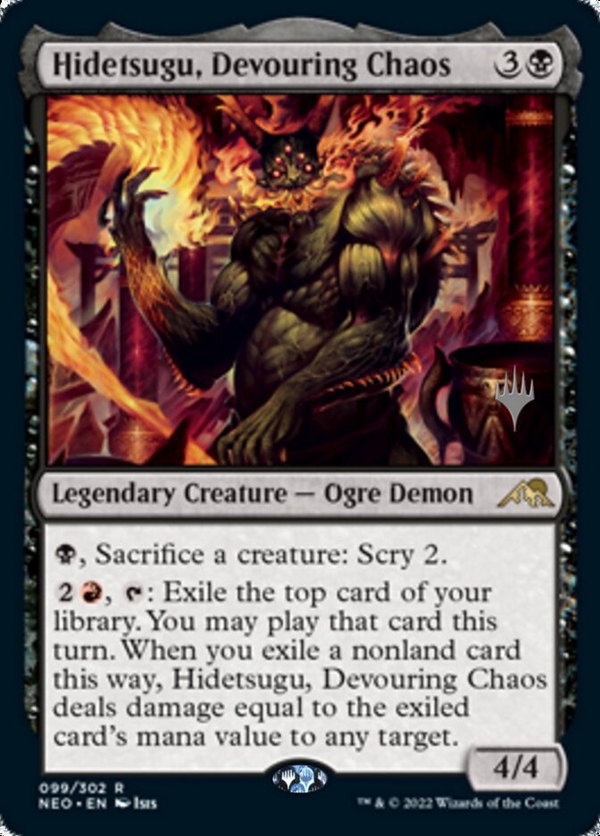 Hidetsugu, Devouring Chaos (Promo Pack) [Kamigawa: Neon Dynasty Promos] | North Game Den