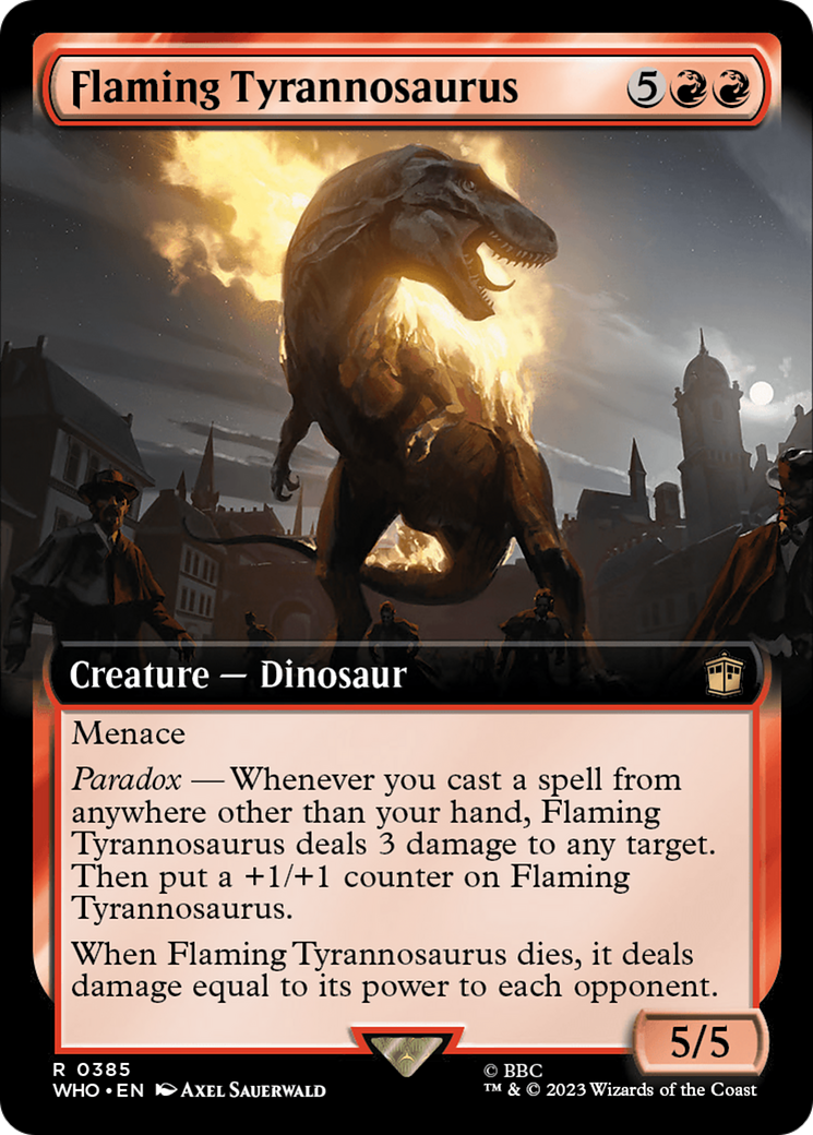 Flaming Tyrannosaurus (Extended Art) [Doctor Who] | North Game Den