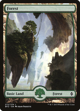 Forest (272) - Full Art [Battle for Zendikar] | North Game Den