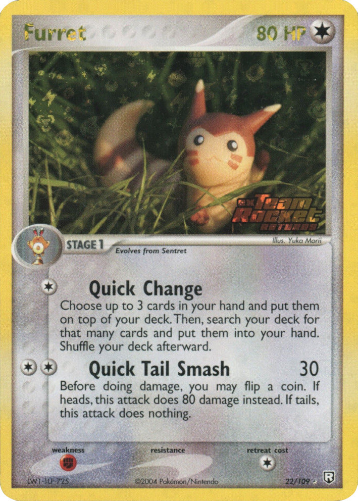 Furret (22/109) (Stamped) [EX: Team Rocket Returns] | North Game Den