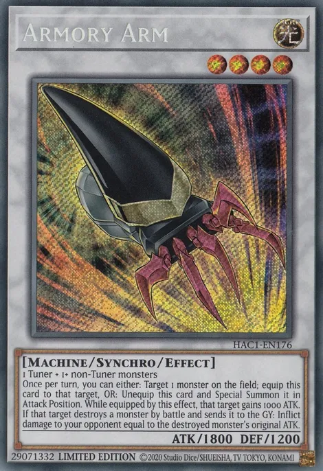 Armory Arm [HAC1-EN176] Secret Rare | North Game Den