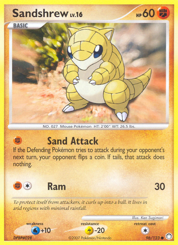 Sandshrew (96/123) [Diamond & Pearl: Mysterious Treasures] | North Game Den