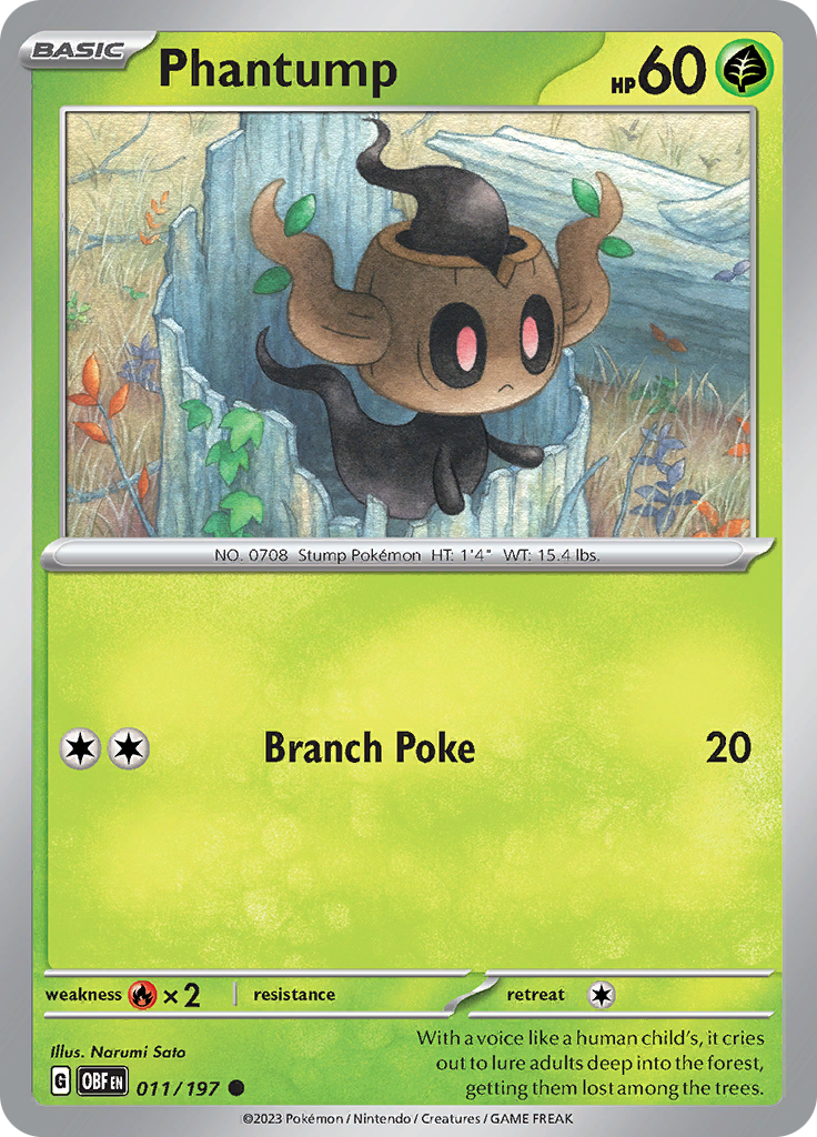 Phantump (011/197) [Scarlet & Violet: Obsidian Flames] | North Game Den