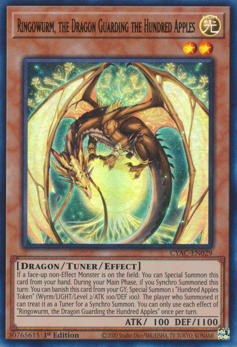 Ringowurm, the Dragon Guarding the Hundred Apples [CYAC-EN029] Ultra Rare | North Game Den