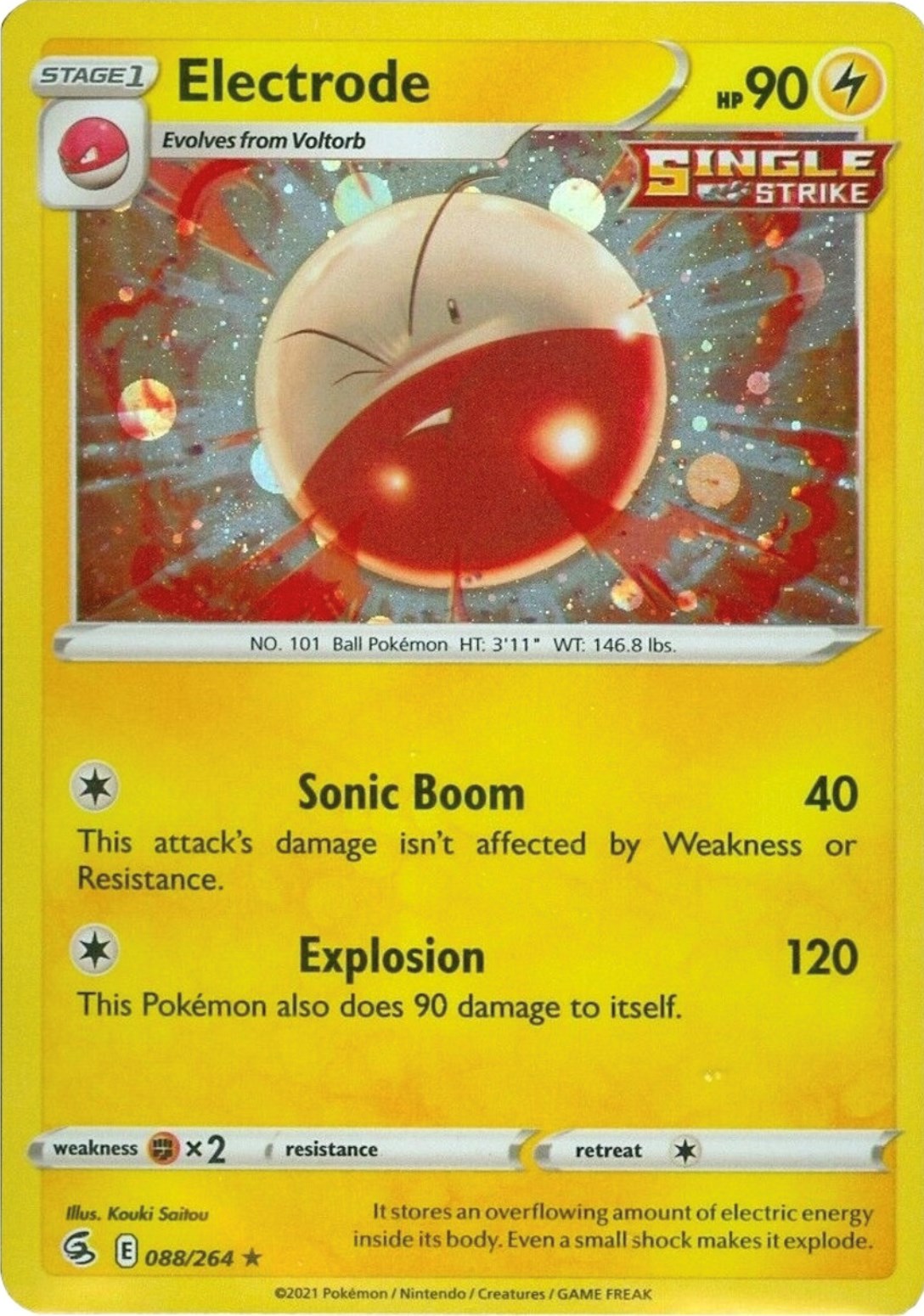 Electrode (088/264) (Cosmos Holo) [Sword & Shield: Fusion Strike] | North Game Den