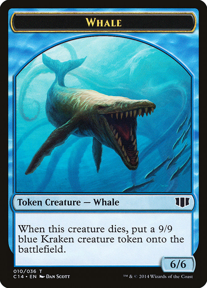 Whale // Zombie (011/036) Double-sided Token [Commander 2014 Tokens] | North Game Den