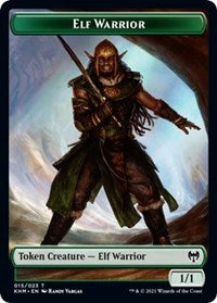 Elf Warrior // Bear Double-sided Token [Kaldheim Tokens] | North Game Den