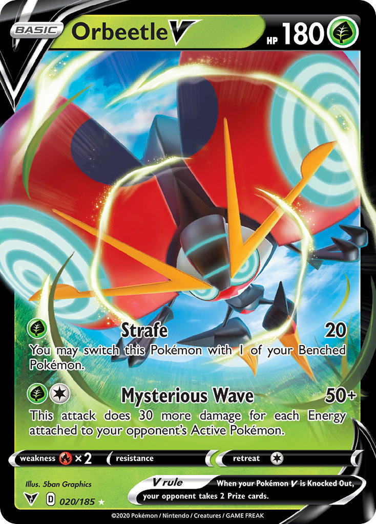 Orbeetle V (020/185) [Sword & Shield: Vivid Voltage] | North Game Den