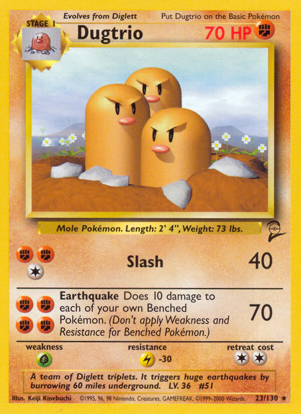 Dugtrio (23/130) [Base Set 2] | North Game Den