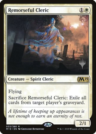 Remorseful Cleric [Core Set 2019 Promos] | North Game Den