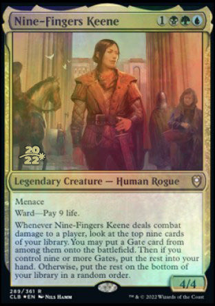 Nine-Fingers Keene [Commander Legends: Battle for Baldur's Gate Prerelease Promos] | North Game Den