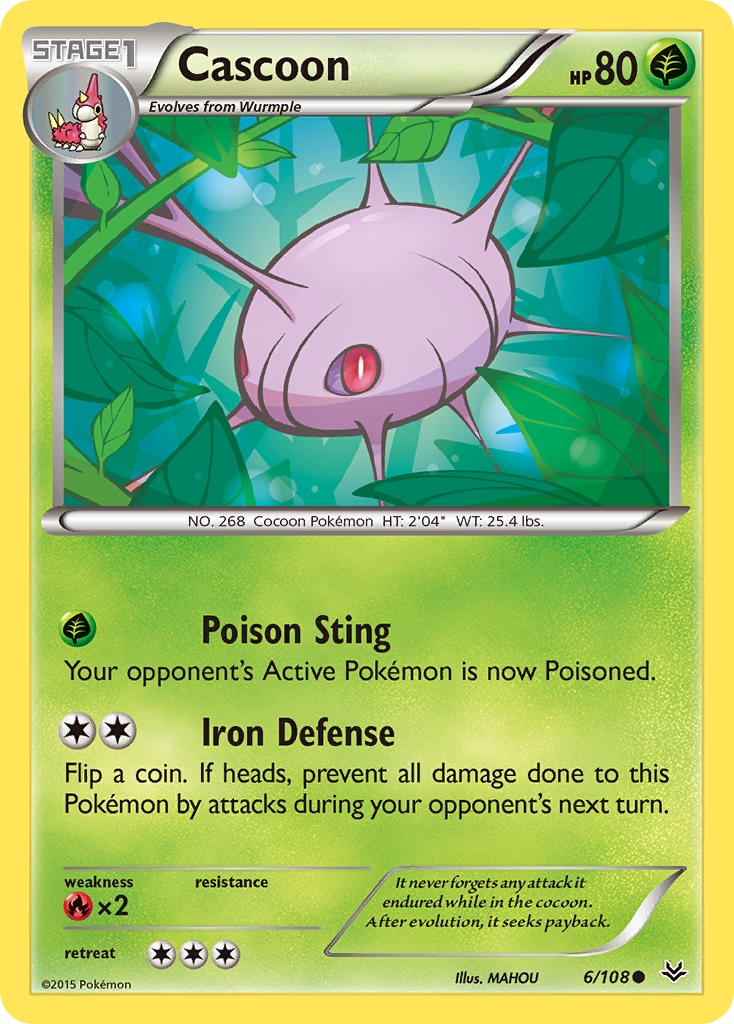 Cascoon (6/108) [XY: Roaring Skies] | North Game Den