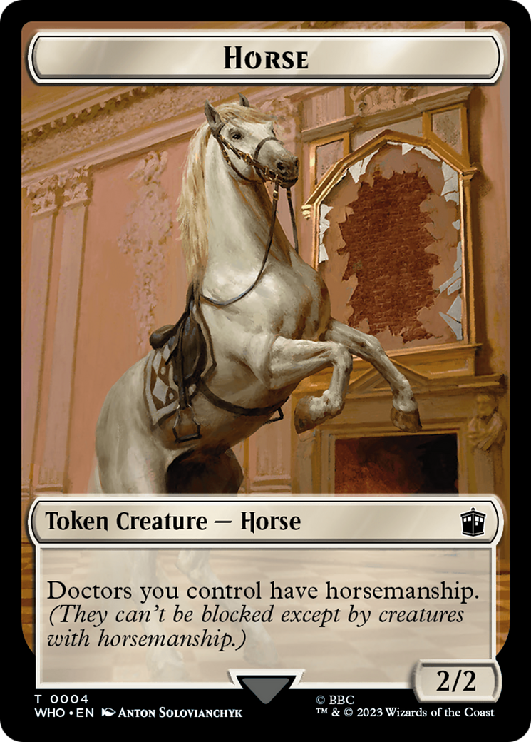 Horse // Food (0026) Double-Sided Token [Doctor Who Tokens] | North Game Den