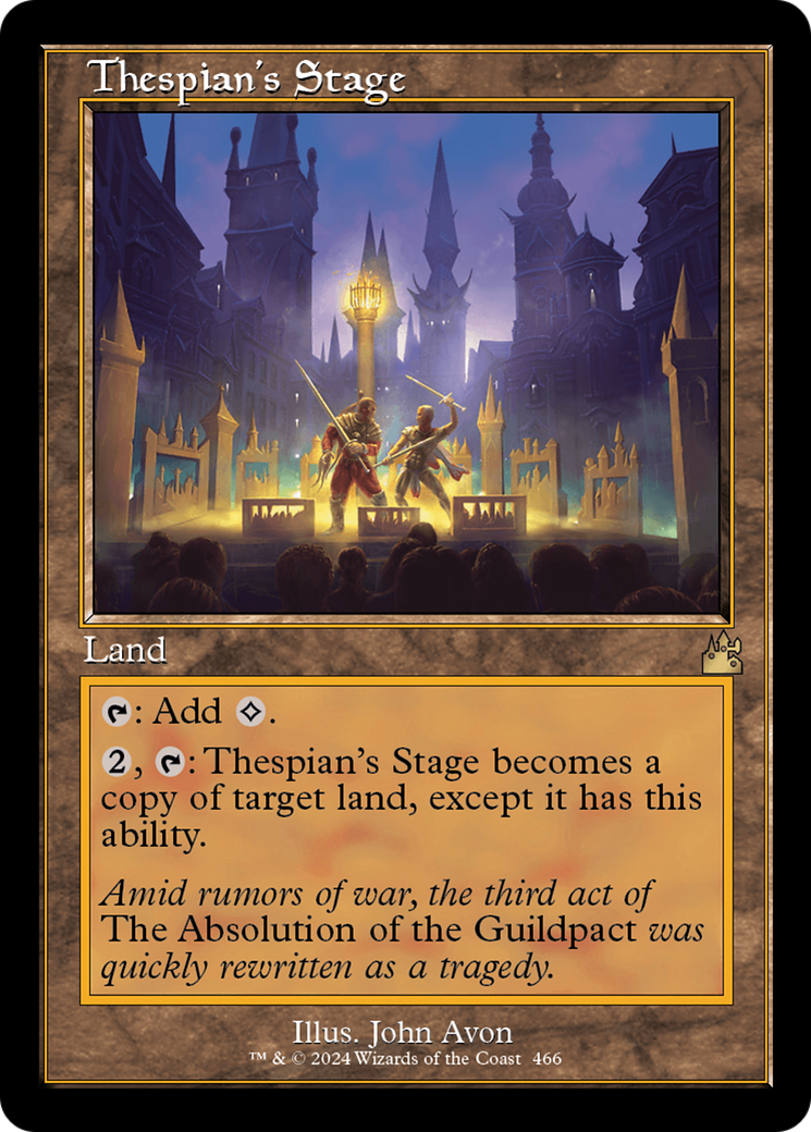 Thespian's Stage (Retro Frame) [Ravnica Remastered] | North Game Den