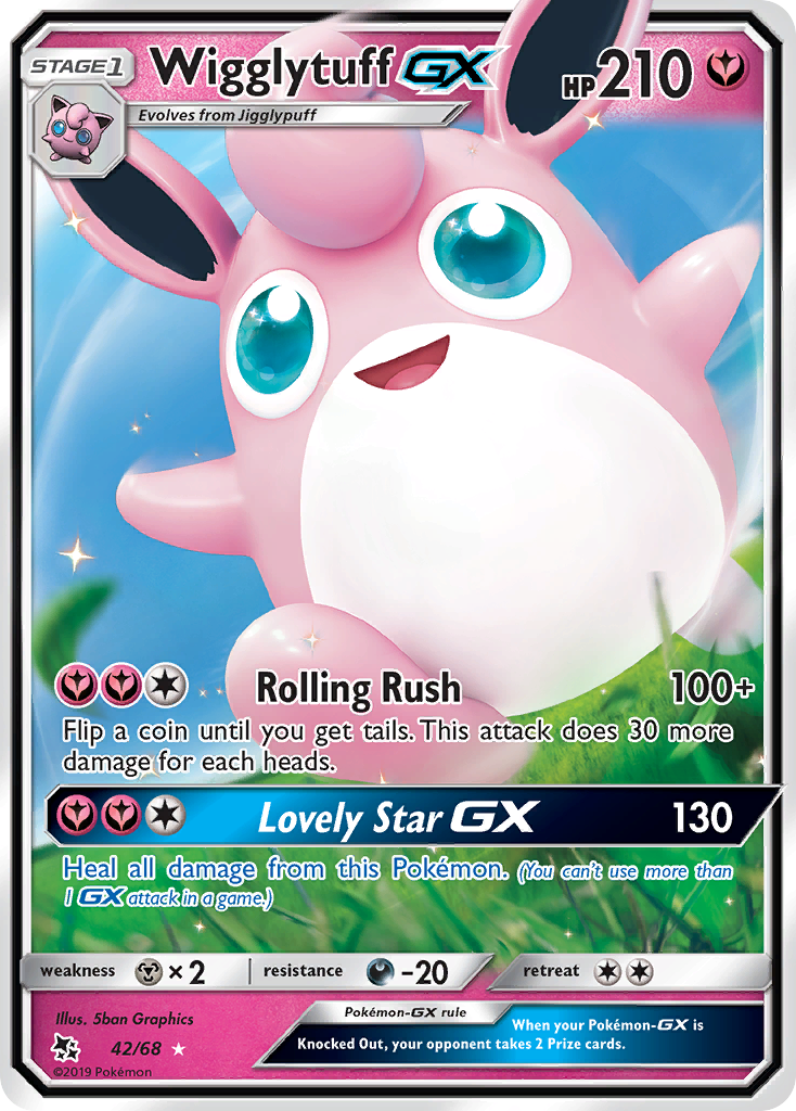 Wigglytuff GX (42/68) [Sun & Moon: Hidden Fates] | North Game Den