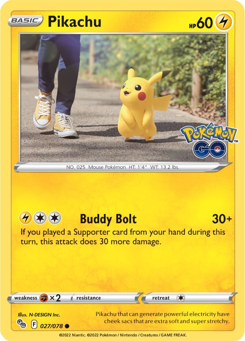 Pikachu (027/078) [Pokémon GO] | North Game Den